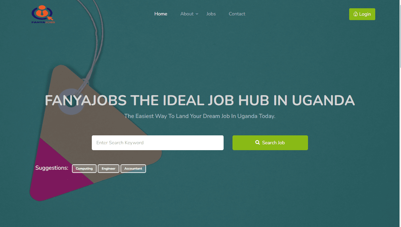 Fanya jobs landing page